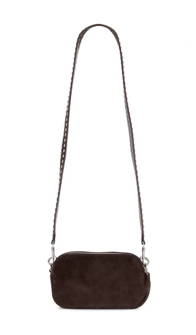Tory Burch Miller Suede Mini Crossbody Bag In Black