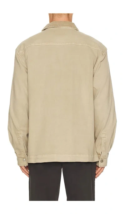 Fair Harbor Seaport Stretch Cotton Blend Chore Jacket In Nude