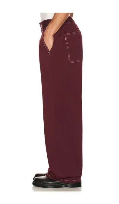 Brixton Union Baggy Pant In Red