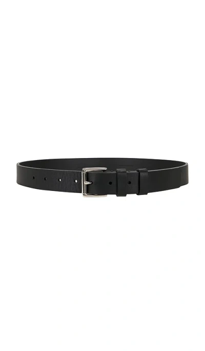 Vince 30mm Flat Double Loop Belt In Black