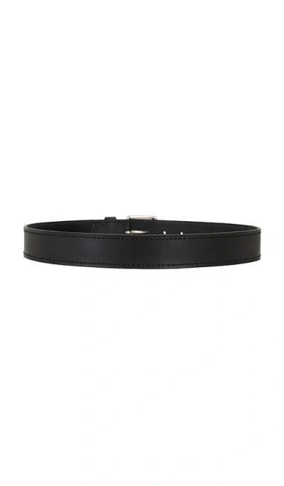 Vince 35mm Flat Belt With Stitched Edge Belt In Black