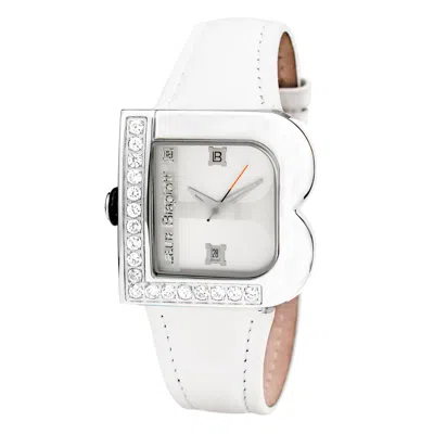 Laura Biagiotti White Leather Dress Watch