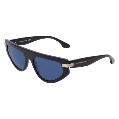 Victoria Beckham Blue Acetate Sunglasses In Black