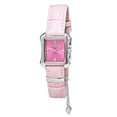 Laura Biagiotti Multicolor Leather Dress Watch In Pink