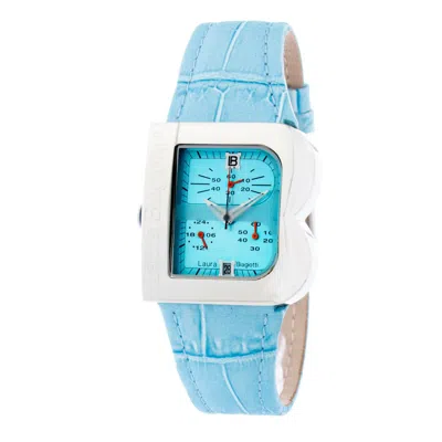 Laura Biagiotti Blue Leather Dress Watch In Blue