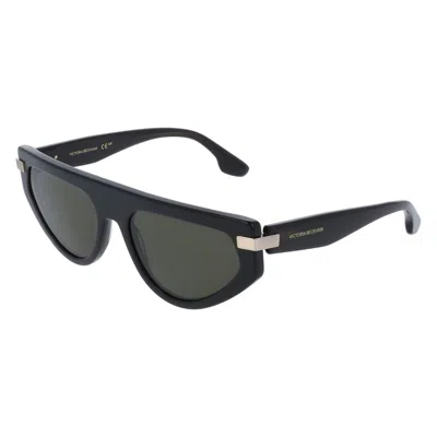 Victoria Beckham Brown Acetate Sunglasses In Black