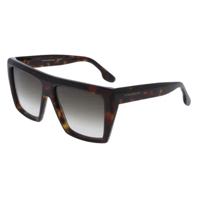 Victoria Beckham Brown Acetate Sunglasses In Brown