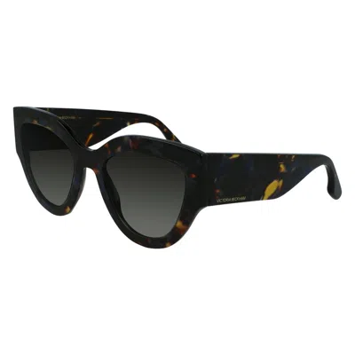 Victoria Beckham Blue Acetate Sunglasses In Black