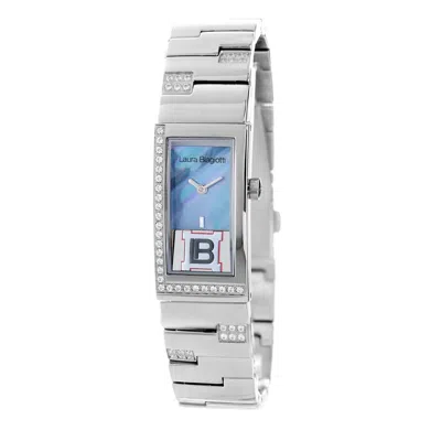 Laura Biagiotti Silver Stainless Steel Bracelet Watch In White