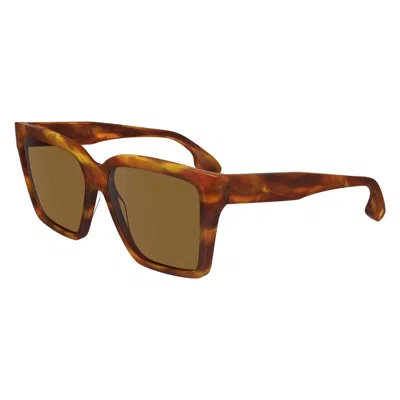 Victoria Beckham Brown Acetate Sunglasses In Brown
