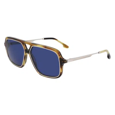 Victoria Beckham Blue Square Ladies Sunglasses Vb246s 318 58 In Brown