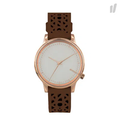 Komono Brown Leather Dress Watch In Brown