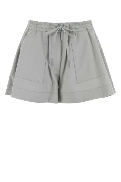 Loewe Powder Blue Twill Shorts In Blue