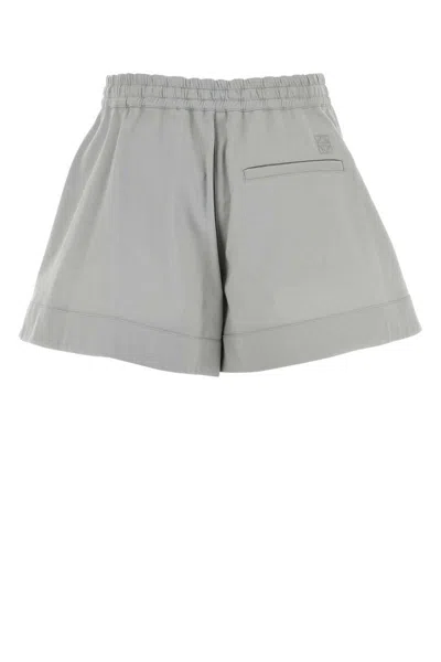Loewe Powder Blue Twill Shorts In Blue