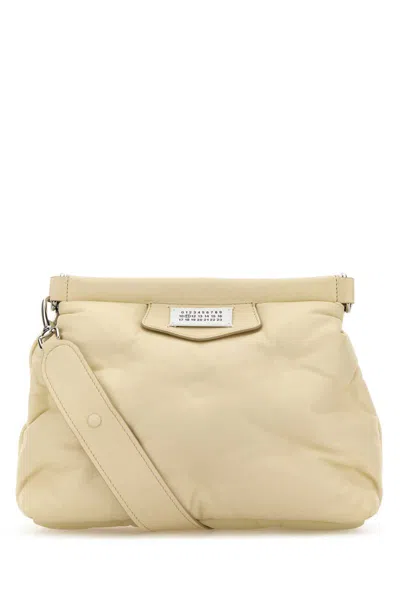 Maison Margiela Ivory Nappa Leather Small Glam Slam Classique Crossbody Bag In Neutral