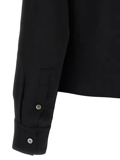 Theory 'pk Label Wrap' Blouse In Black