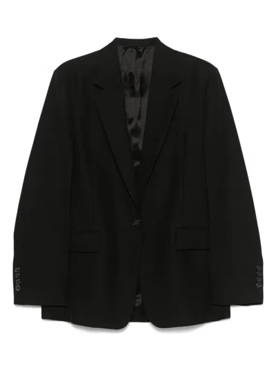 Totême Toteme Wool Blend Single-breasted Blazer Jacket In Black