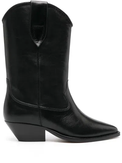 Isabel Marant 60mm Luliette Leather Ankle Boots In Black