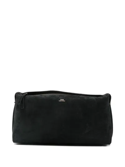 Totême Toteme Pre Suede Leather Clutch In Black