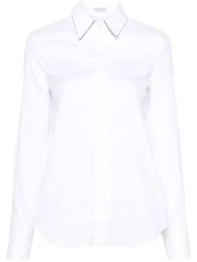 Brunello Cucinelli Cotton Shirt In White