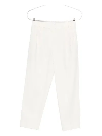Brunello Cucinelli Cotton Chino Trousers In White