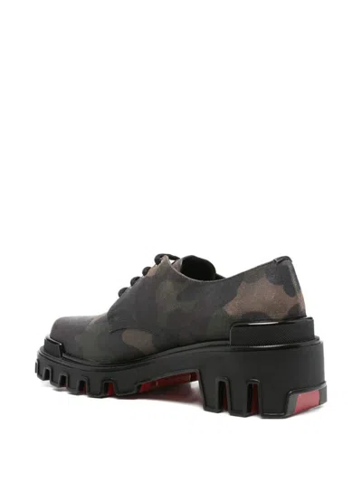 Christian Louboutin Camouflage Lace-up Low-top Shoes In Multi