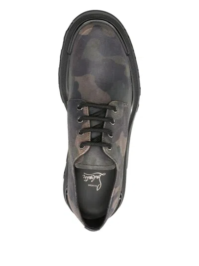 Christian Louboutin Camouflage Lace-up Low-top Shoes In Multi