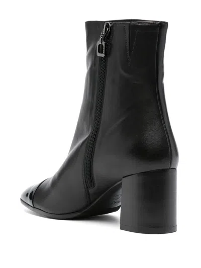 Carel Paris Esprit Leather Ankle Boots In Black