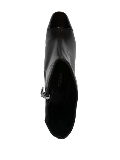 Carel Paris Esprit Leather Ankle Boots In Black