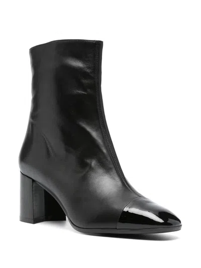 Carel Paris Esprit Leather Ankle Boots In Black