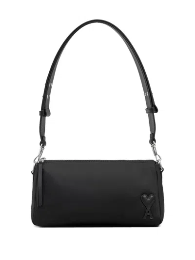 Ami Alexandre Mattiussi Ami Paris Nylon And Canvas Mini Bag In Black