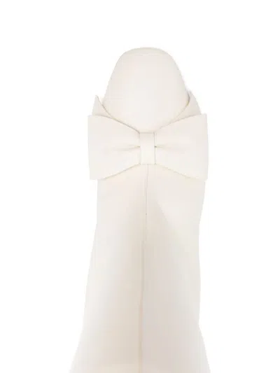 Valentino Leather Mid-calf Boots Featuring Bow Detail In Multi