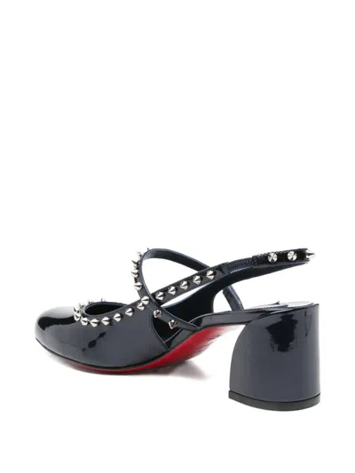 Christian Louboutin Mid Heel Pumps Studded Embellishments In Black