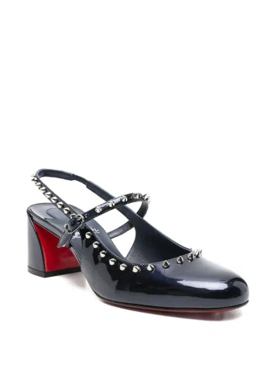 Christian Louboutin Mid Heel Pumps Studded Embellishments In Black