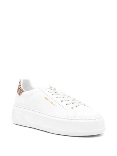 Woolrich Chunky Court Leather Sneakers In White
