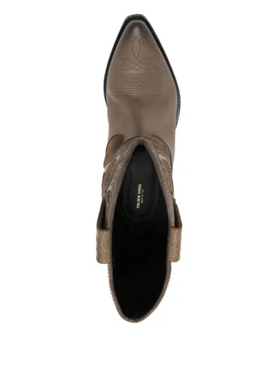 Golden Goose Wish Star Low Leather Boots In Brown