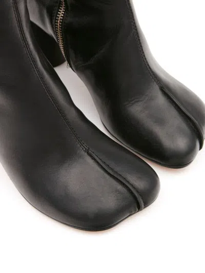 Mm6 Maison Margiela Leather Boots In Black