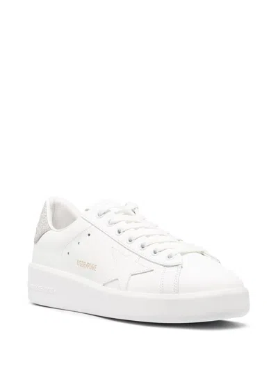 Golden Goose Purestar Leather Sneakers In White