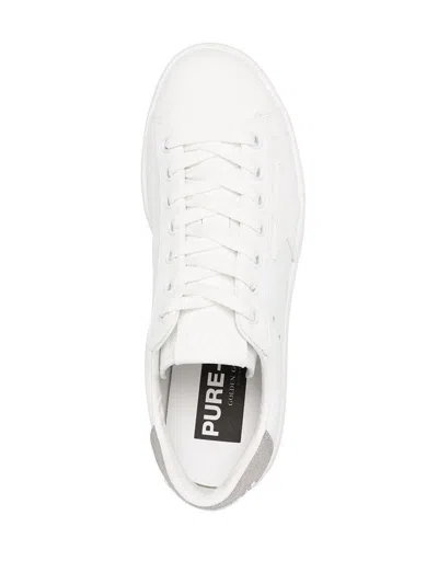 Golden Goose Purestar Leather Sneakers In White