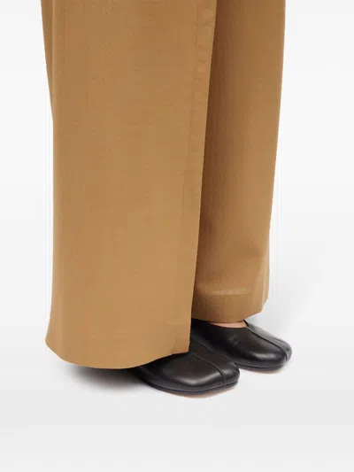 Mm6 Maison Margiela Mm6 By Maison Margiela Black Leather Ballet Flats