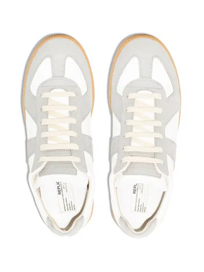 Maison Margiela Replica Leather Sneakers In White