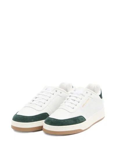 Saint Laurent Sl61 Leather Sneakers Signature Sole In White