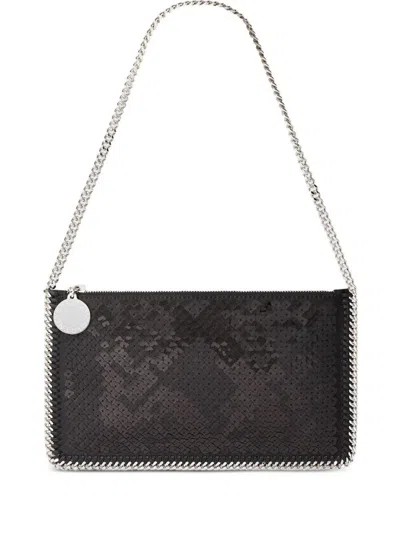 Stella Mccartney Falabella Pochette With Sequins Embroidery In Black