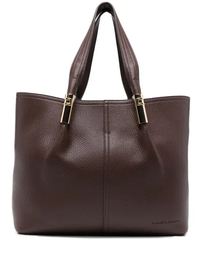 Elisabetta Franchi Shopping Bag In Burgundy
