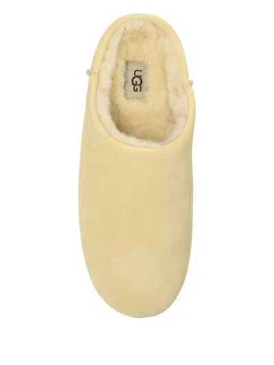 Ugg Light Beige Elea Slip On Flats In Yellow