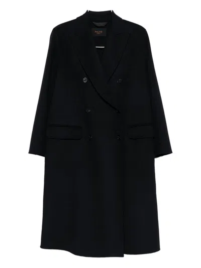Paltò Daria Double-breasted Wool Coat In Black