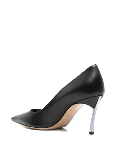 Casadei Superblade Leather Pumps In Black