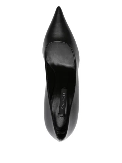 Casadei Superblade Leather Pumps In Black