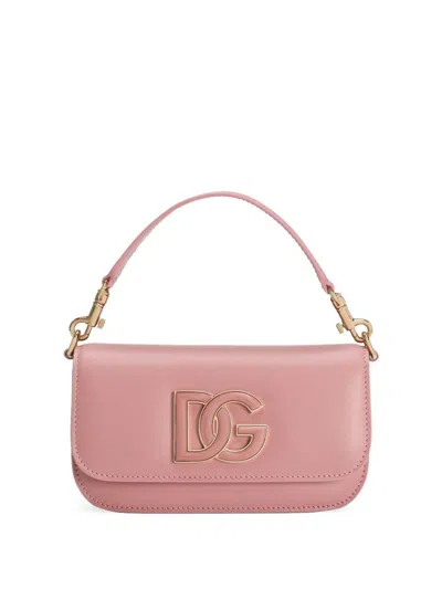Dolce & Gabbana 3.5 Leather Shoulder Bag In Pink
