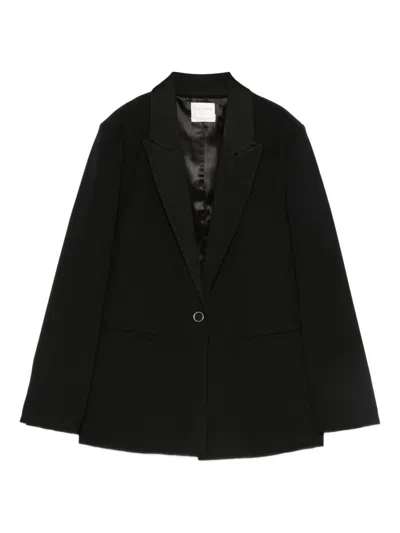 Forte Forte Long Sleeve Blazer Peak Lapels Design In Black